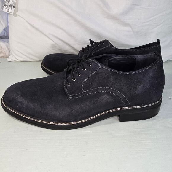 Cole Haan Frankland Grand Plain Toe Oxford Shoe Navy Nubuck Leather Size 11.5 - Picture 5 of 7